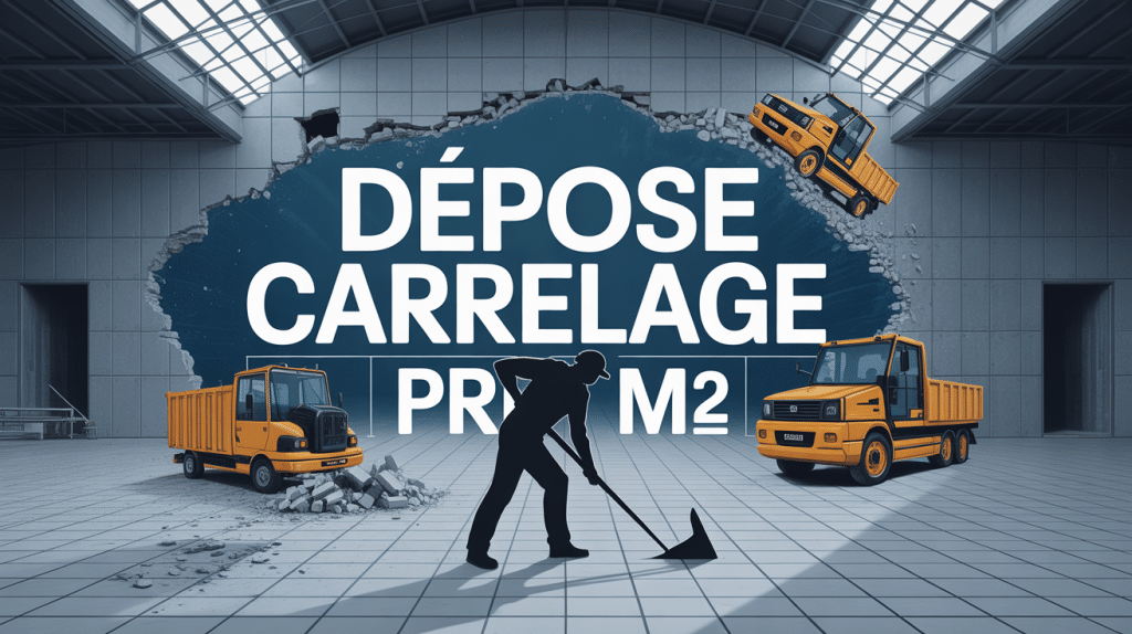Ouvrier marteau piqueur depose carrelage prix m2