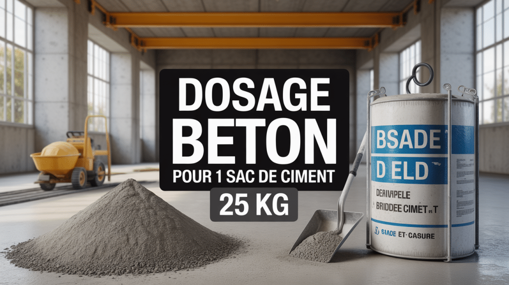 chantier dosage beton pour 1 sac de ciment 25 kg sable gravier ciment