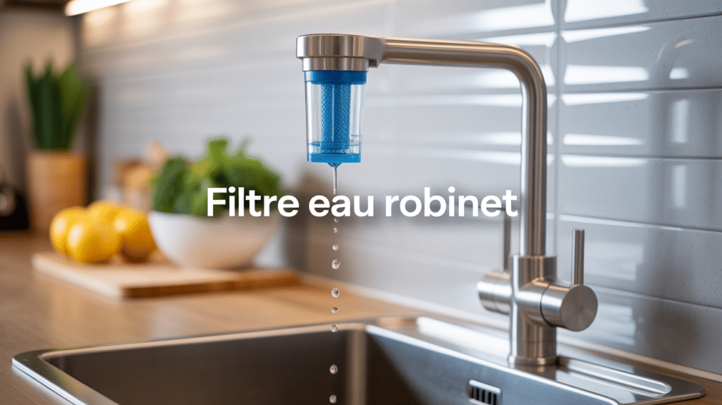 robinet cuisine acier inoxydable avec filtre eau robinet cylindrique bleu