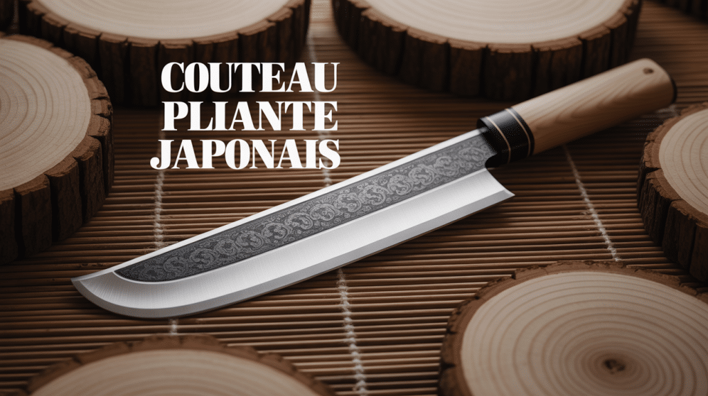 Couteau pliant japonais acier carbone et bois