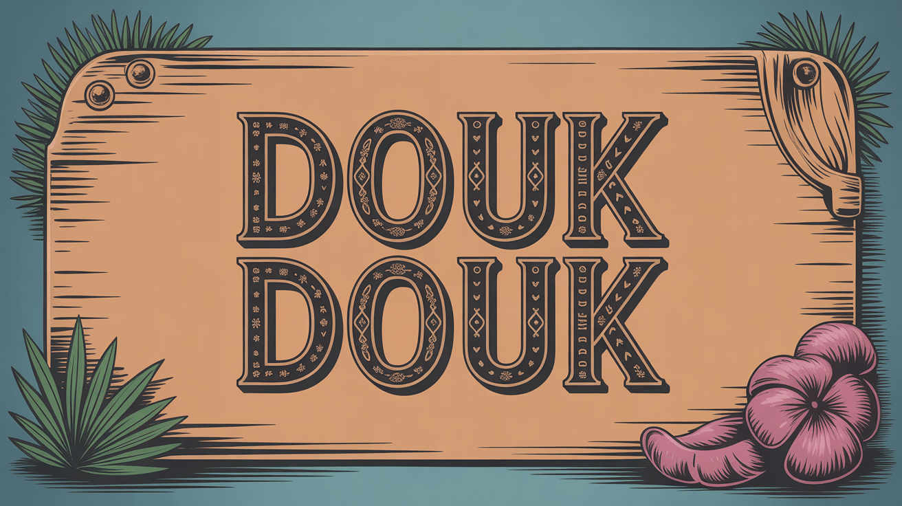 Illustration douk douk sur bois