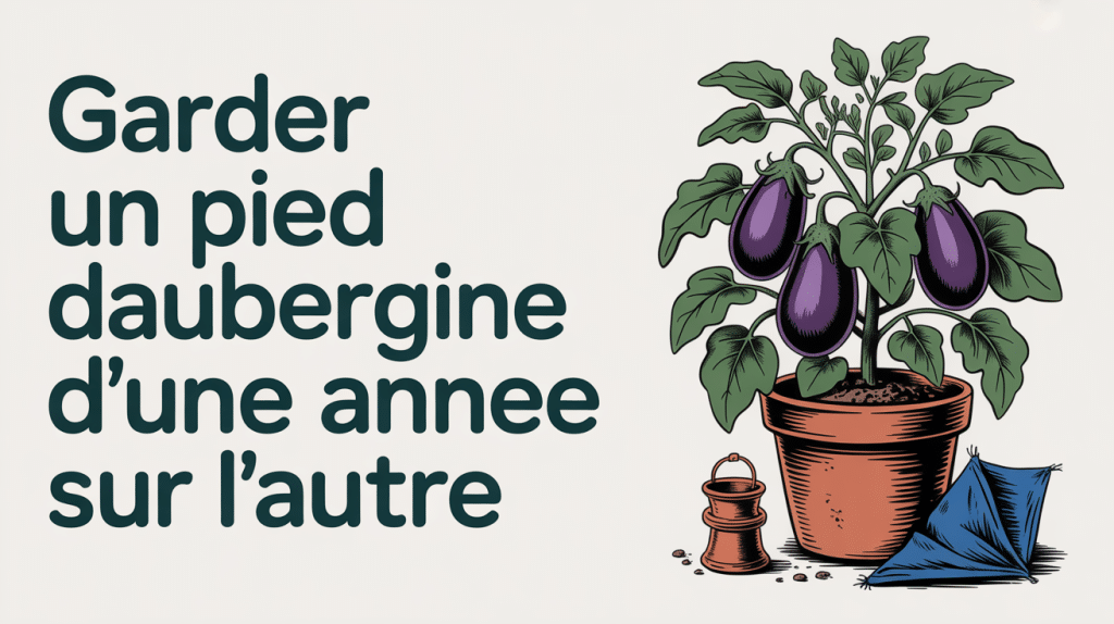 Peut-on garder un pied d'aubergine d'une année sur l'autre - Illustration botanique