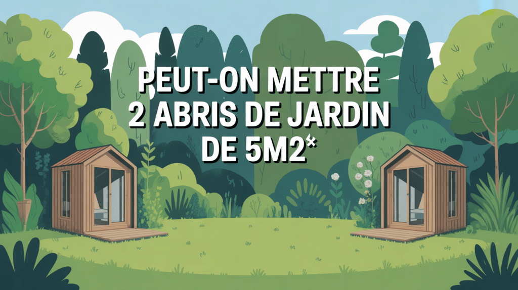 Vue jardin avec 2 abris 5m2