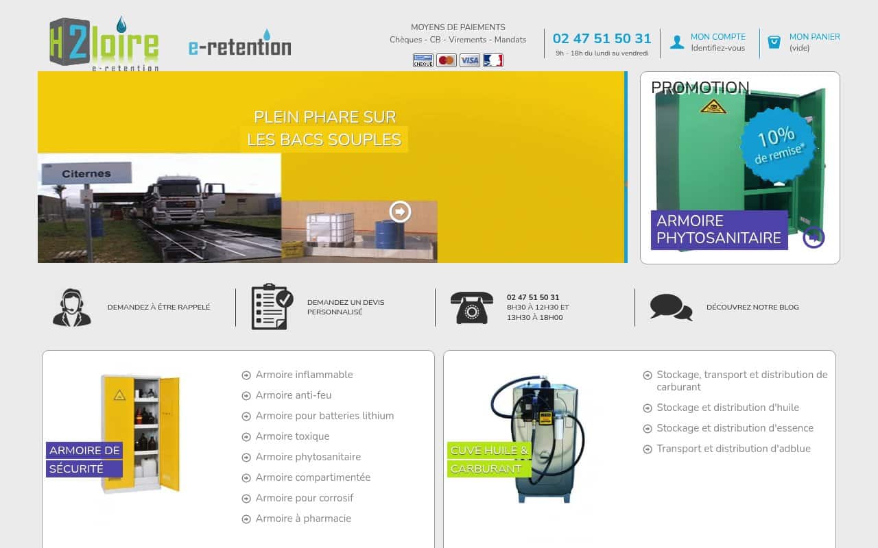 Apercu du site H2LOIRE - e-retention.fr