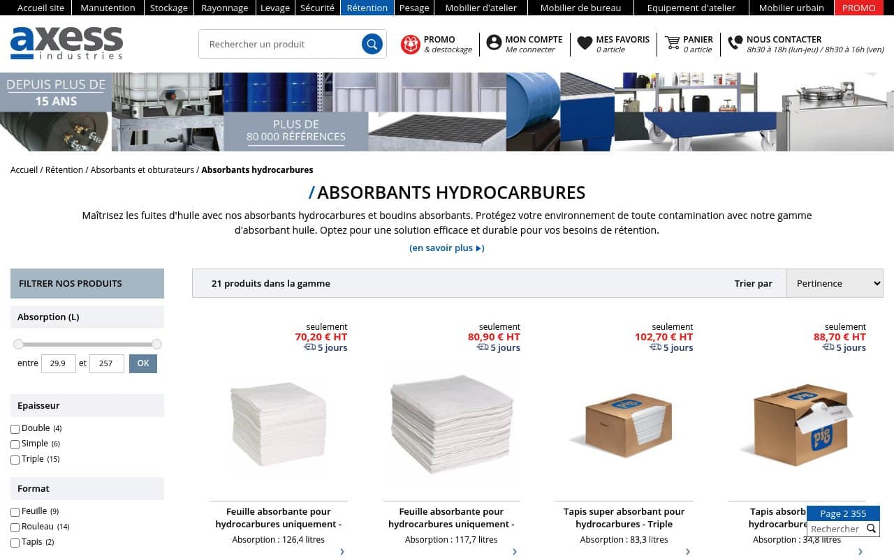 Apercu du site Axess Industries