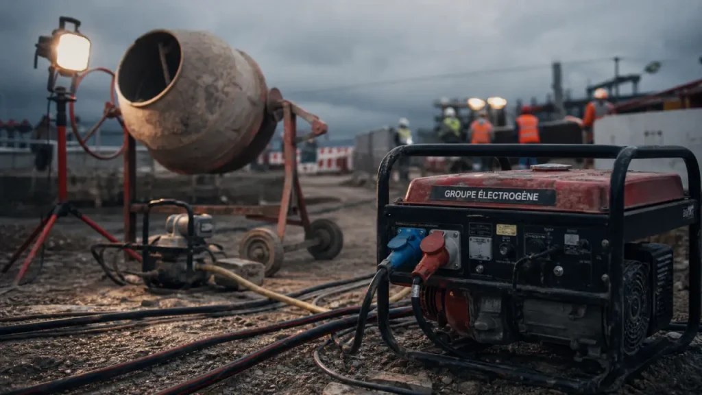 Groupe électrogène de chantier : 8 kW, AVR ou triphasé, le bon choix selon les usages