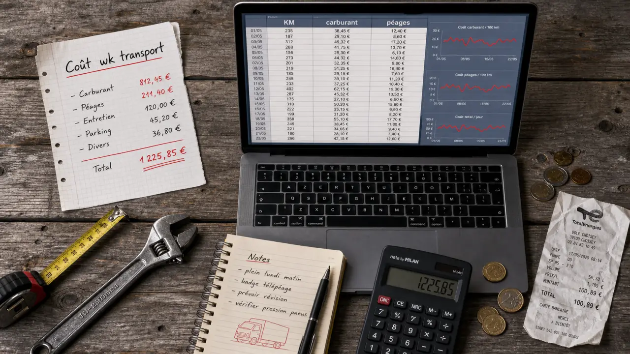 Calculateur coût wk transport logistique : KM, carburant et péages