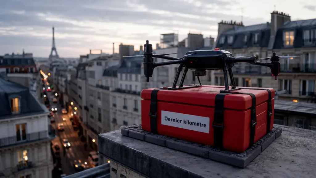 Transport et logistique par drone à Paris : l’urgence médicale progresse, le dernier kilomètre reste le vrai test