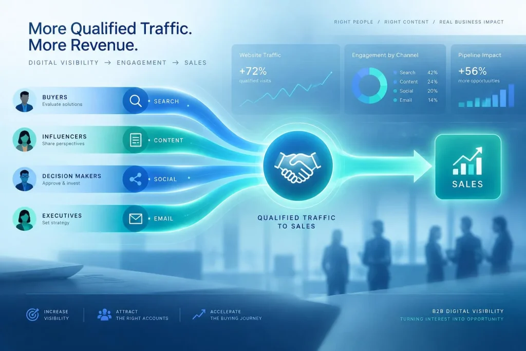 Optimiser la visibilité digitale en B2B : du trafic qualifié aux ventes